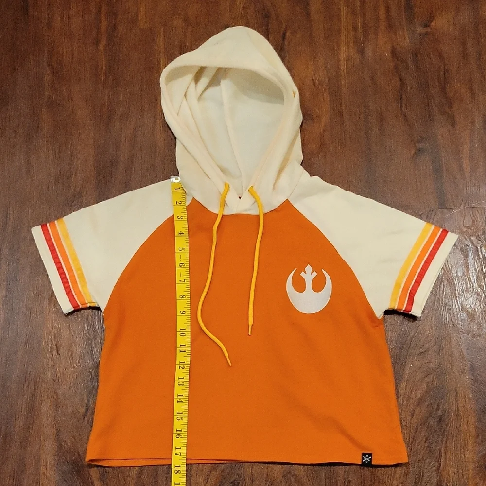 Star WarsRebel Alliance Cropped Short Sleeve Hoodie By Heroes And Villians - Picture 4 of 12